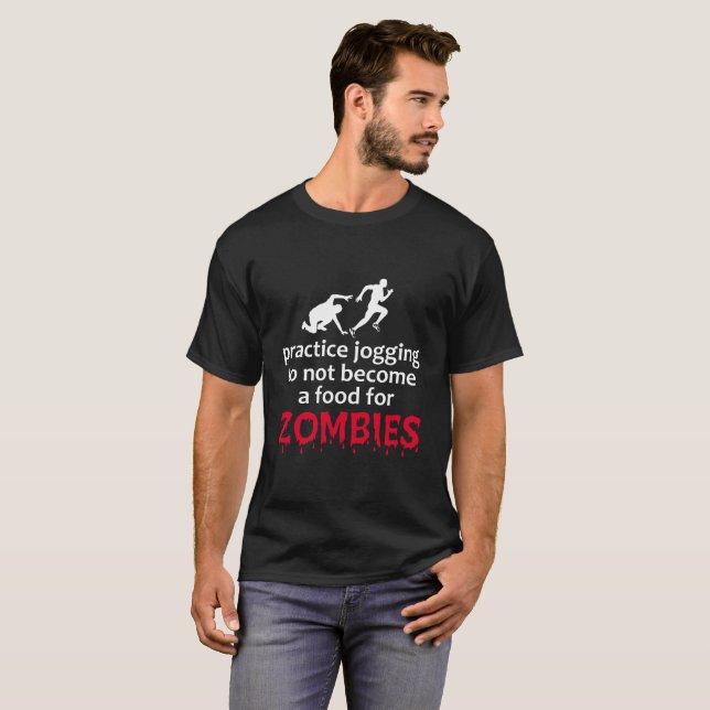 Von Zombien ablaufen T-Shirt (Vorne ganz)