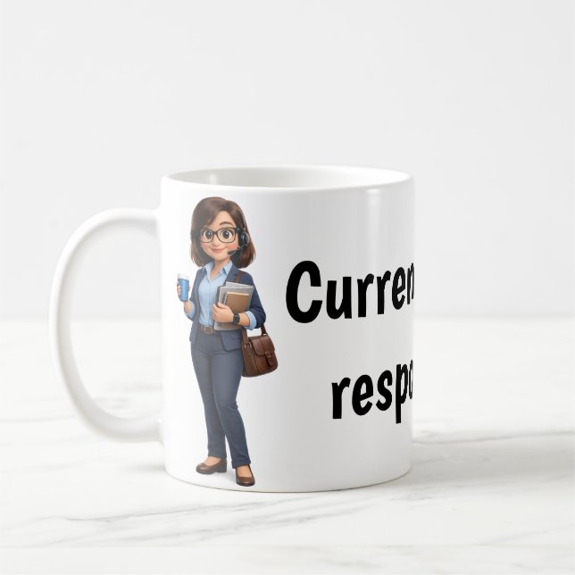 Von zu Hause aus arbeiten Kaffeetasse (Links)