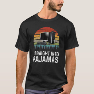 Von Zuhause direkt in Pajamas Virtual Emp arbeiten T-Shirt