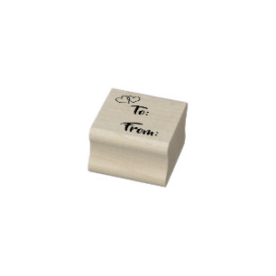 Von zur Briefmarke Gummistempel