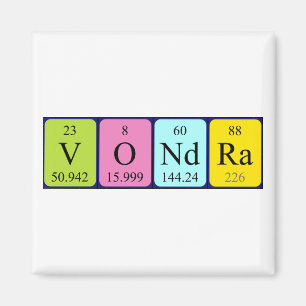 Vondra-Magnet für den periodischen Tabellennamen Magnet