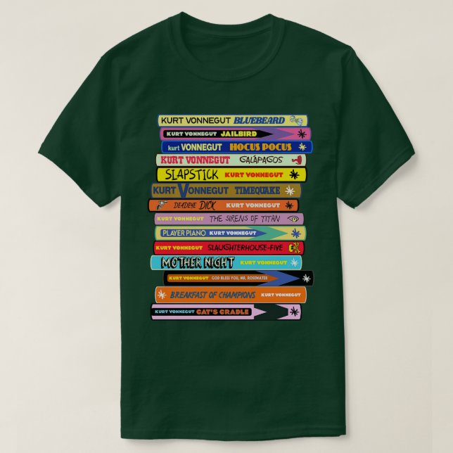 Vonnegut Buchstapel T-Shirt (Design vorne)
