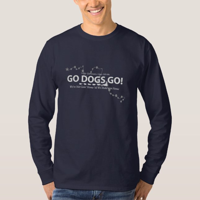 "Vont les chiens vont" long T-shirt de douille (Devant)