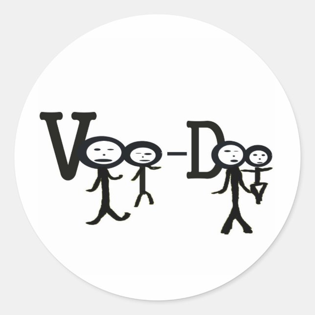 voo Doo Runder Aufkleber (Vorderseite)