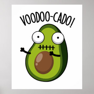 Voodoo-cado Funny Avocado Pub Poster
