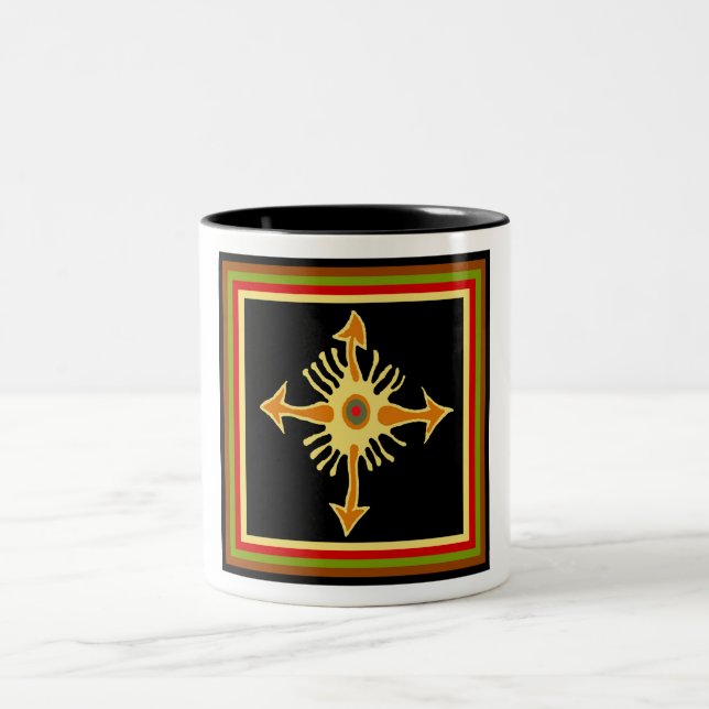 Voodoo Compass Zweifarbige Tasse (Mittel)
