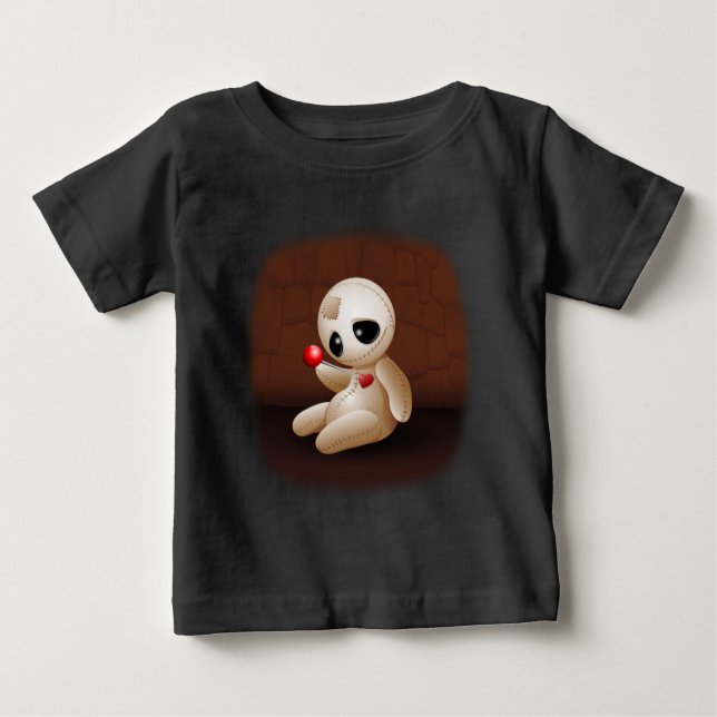 Voodoo Doll Cartoon in der Liebe Baby T-shirt (Vorderseite)