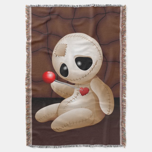 Voodoo Doll Cartoon in der Liebe Decke (Vorderseite Vertikal)