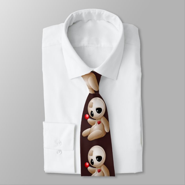 Voodoo Doll Cartoon in der Liebe Krawatte (Gebunden)