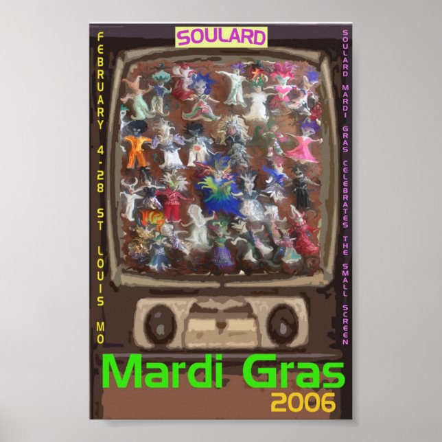 Voodoo Doll Mardi Gras Poster (Vorne)