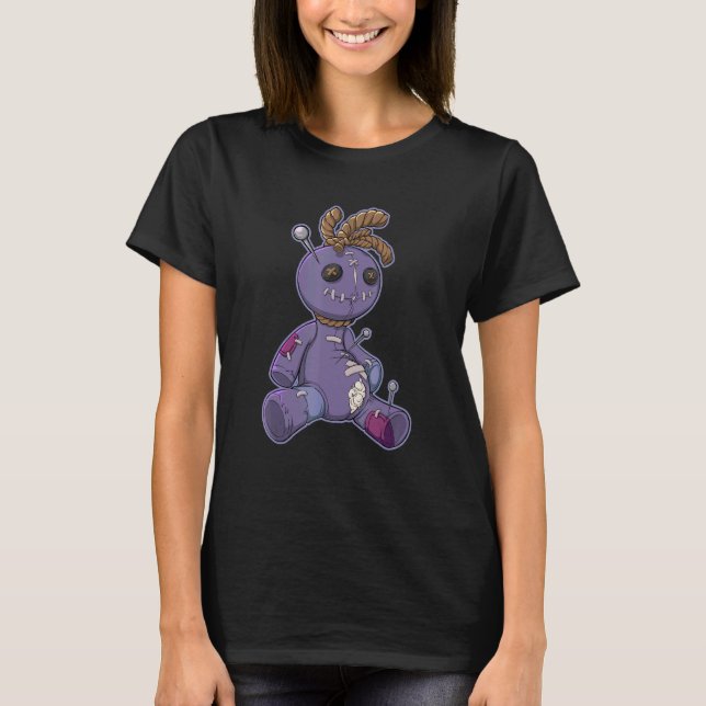 Voodoo Doll Pastel Goth Teddy Bear Witchcraft Hall T-Shirt (Vorderseite)