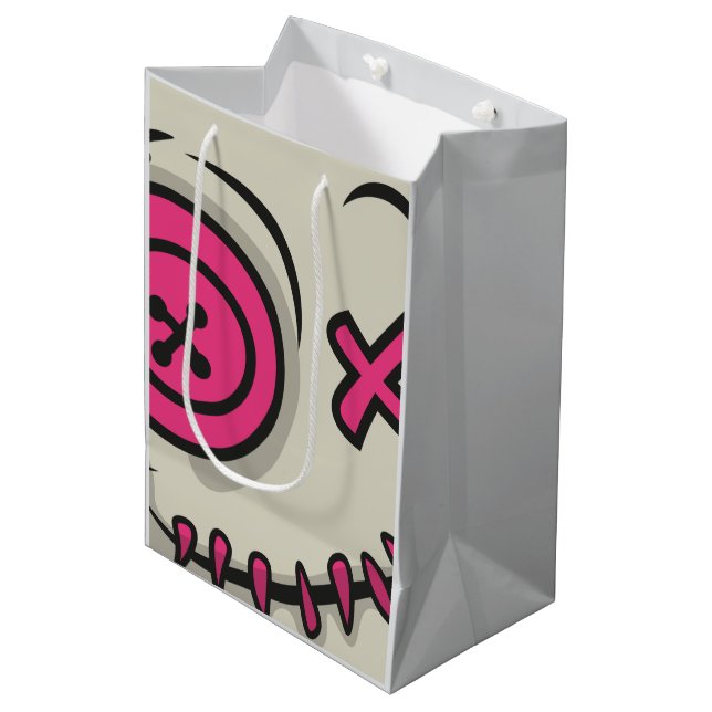 Voodoo-Geschenktasche - mittelgroß, glänzend Mittlere Geschenktüte (Vorderseite Schrägansicht)