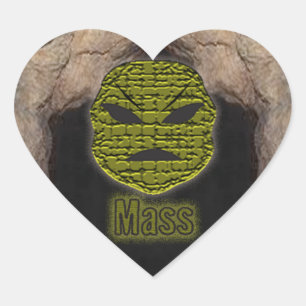 Voodoo Heads ~ Höhle Herz-Aufkleber