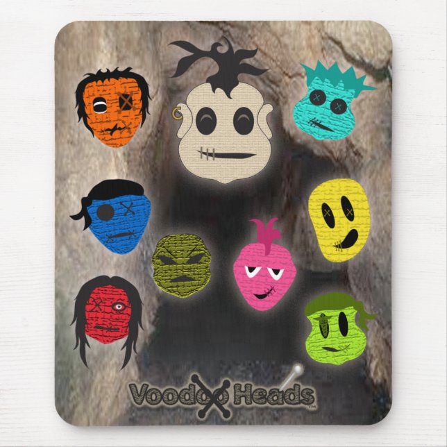 Voodoo Heads ~ Höhle Mousepad (Vorne)