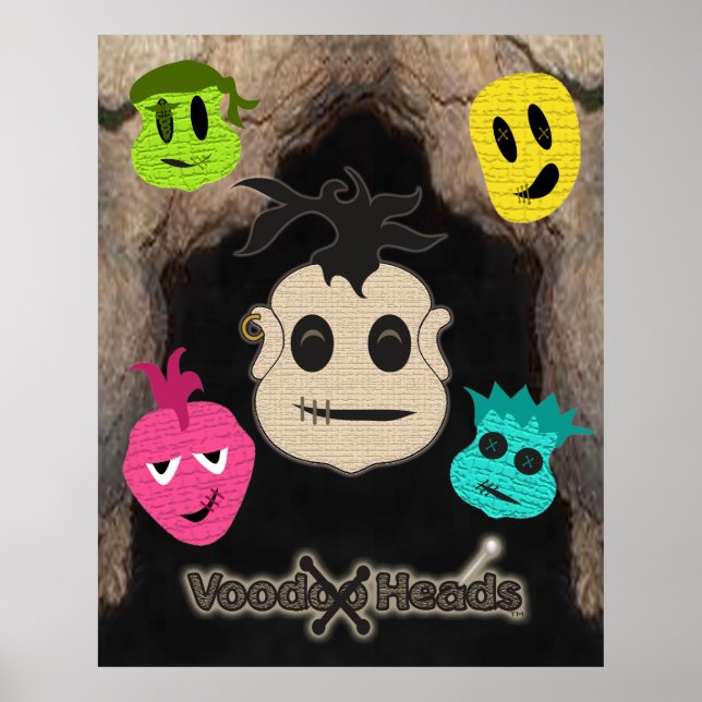 Voodoo Heads ~ Höhle Poster (Vorne)