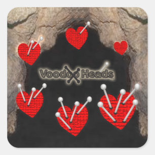 Voodoo Heads ~ Höhle Quadratischer Aufkleber