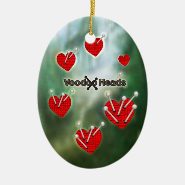 Voodoo Heads ~ Sumpf Keramik Ornament (Vorne)
