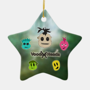 Voodoo Heads ~ Sumpf Keramikornament