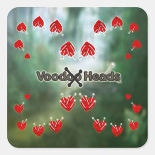 Voodoo Heads ~ Sumpf Quadratischer Aufkleber