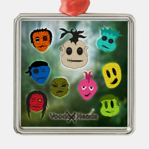 Voodoo Heads ~ Sumpf Silbernes Ornament