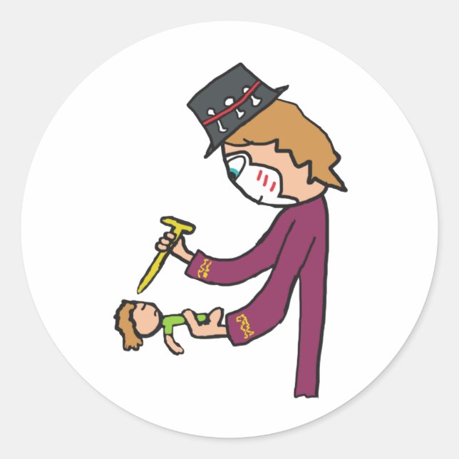 Voodoo Hexendoktor Runder Aufkleber (Vorderseite)