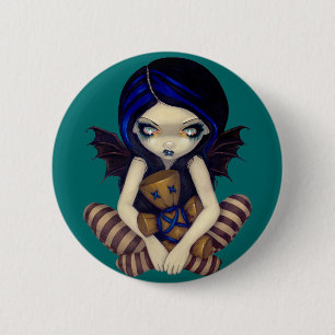 "Voodoo im blauen" Knopf Button