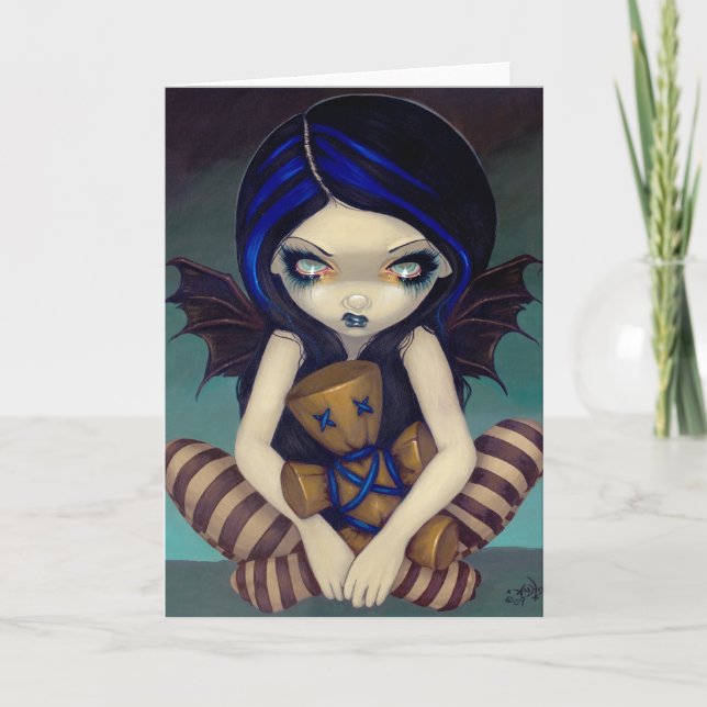 "Voodoo in der blauen" Gruß-Karte Karte (Vorderseite)
