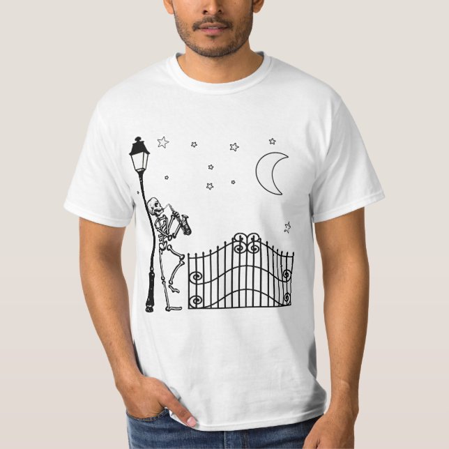 Voodoo-Jazzsaxophone-Spieler T-Shirt (Vorderseite)