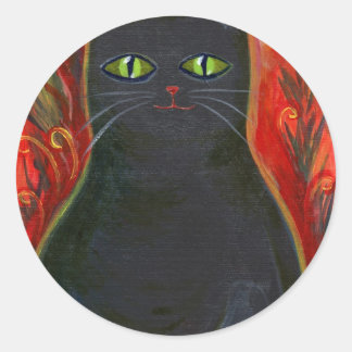 Voodoo Kitty Runder Aufkleber