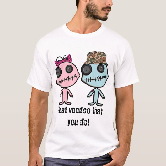 Voodoo-Liebe-Junge u. Mädchen-Puppen-T - Shirt (Vorderseite)
