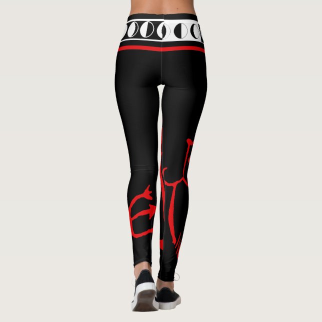 Voodoo Moon Devil Goth Leggings (Rückseite)