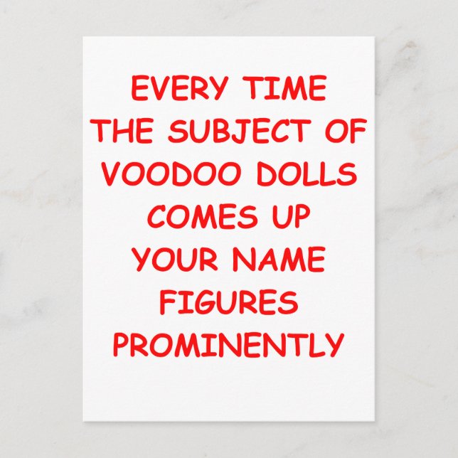 Voodoo Postkarte (Vorderseite)