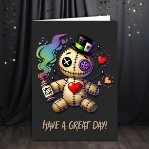 Voodoo-Puppe Grußkarte für einen großartigen Tag Karte