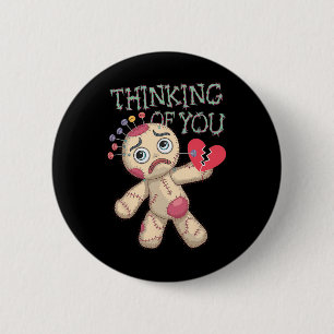 Voodoo-Puppe Niedlich Dunkler Humor Liebe Sarkasmu Button