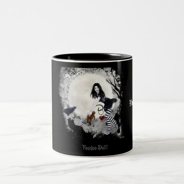 Voodoo-Puppe Zweifarbige Tasse (Mittel)
