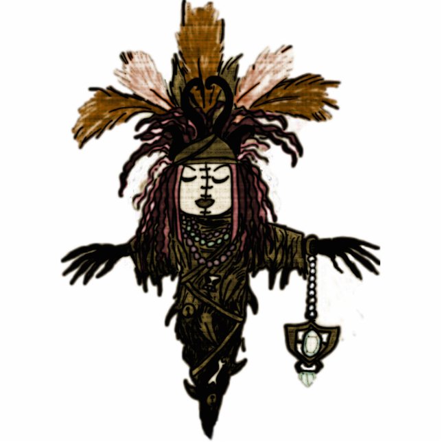 Voodoo-Puppen-Magnet Fotoskulptur Magnet (Vorne)