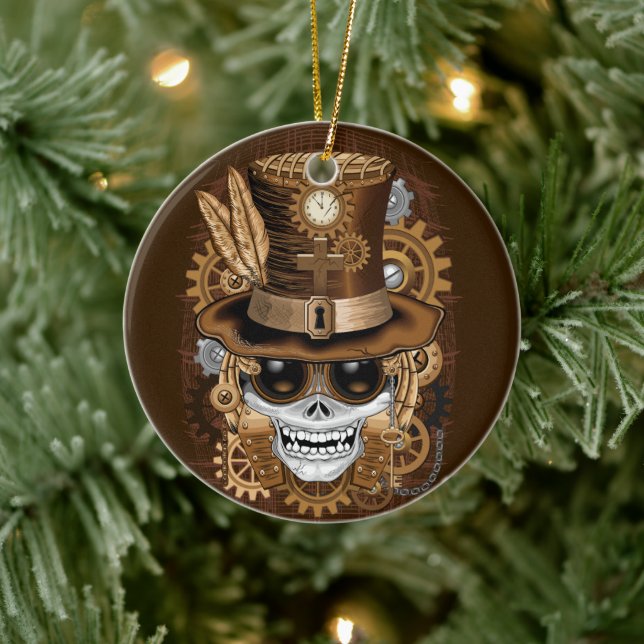 Voodoo-Retro-Maschine Keramik Ornament (Baum)
