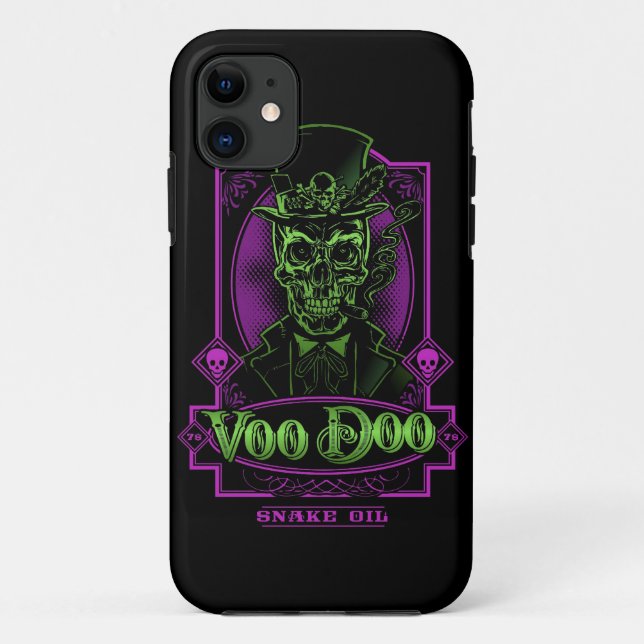 Voodoo-Schlangen-Öl-Skelett Case-Mate iPhone Hülle (Rückseite)