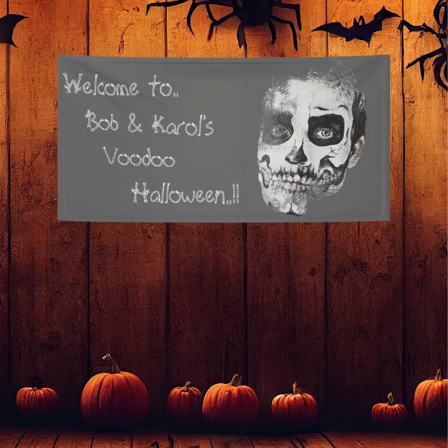 Voodoo Smile Halloween-Party Banner (Voodoo Smile Halloween Party Banner)