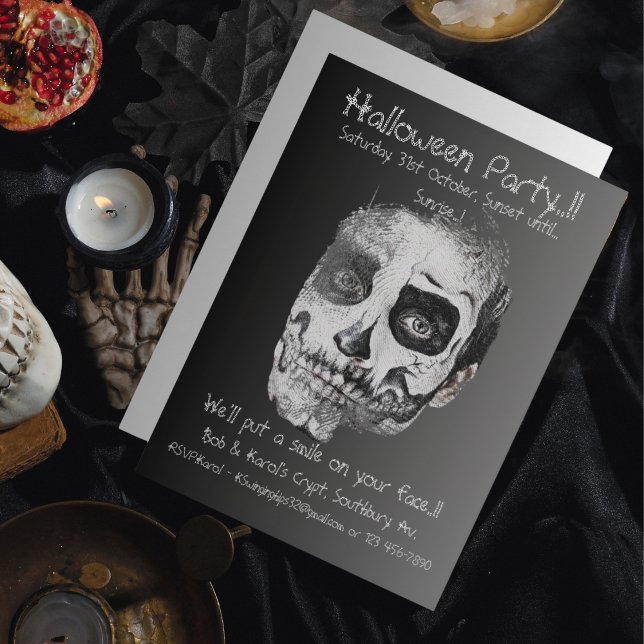 Voodoo Smile Halloween-Party Einladung (Voodoo Smile Halloween Party Invitation)