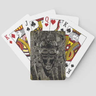 Voodoo-Stammes- Spielkarten - schwarze Magie