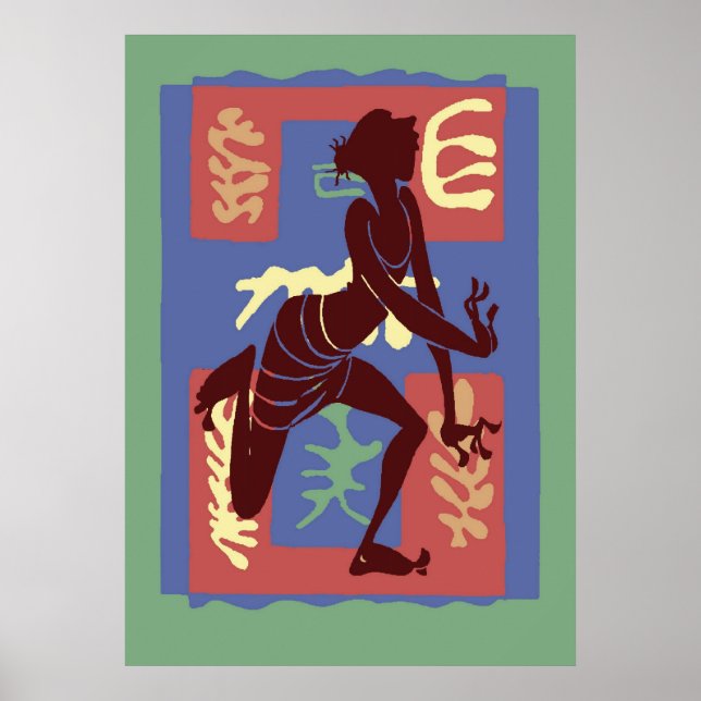Voodoo Tänzer nach Matisse Poster (Vorne)