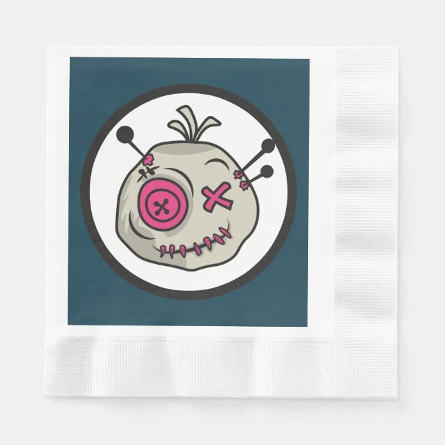 Voodoo Token Paper Napkins geprägtes Mittagessen Serviette (Vorderseite)