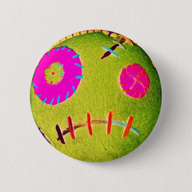 Voodoo Toxic Green Button (Vorderseite)