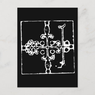 Voodoo Vévé für Papa Legba Postkarte