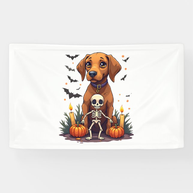 Voodoo Vizsla Dog Banner (Horizontal)