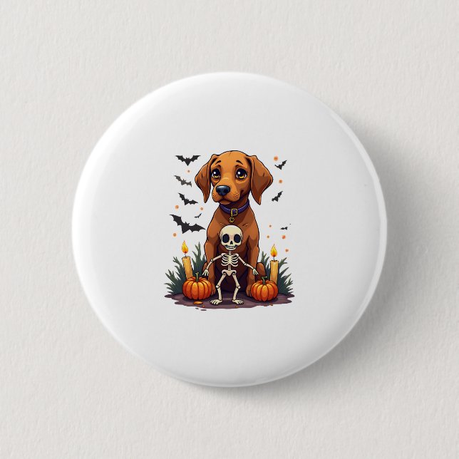Voodoo Vizsla Dog Button (Vorderseite)