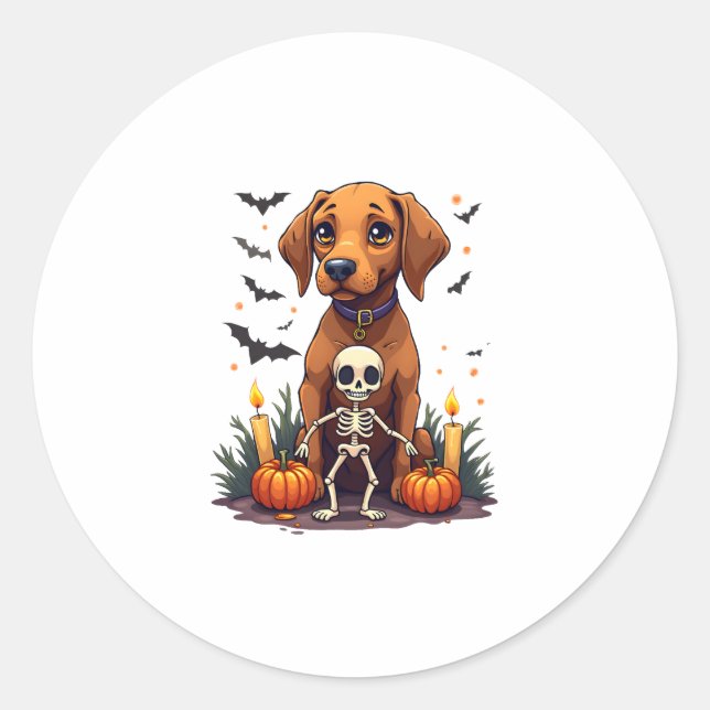 Voodoo Vizsla Dog Runder Aufkleber (Vorderseite)