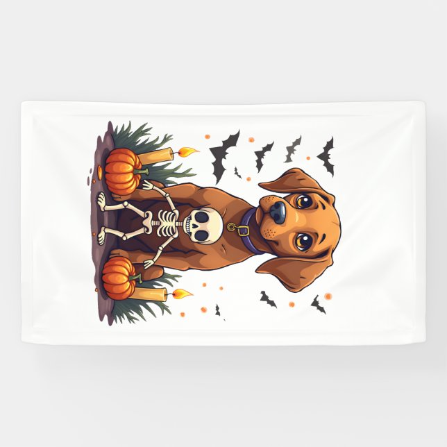 Voodoo Vizsla Hund Banner (Horizontal)