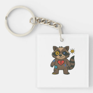 Voodoo-Waschbär-T-Shirt — Unfug geflickt Schlüsselanhänger